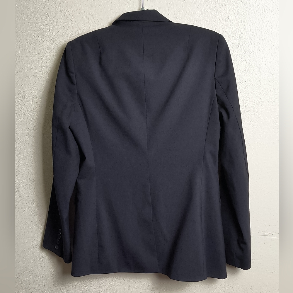 Banana Republic Black Blazer Wool Blend Suit Jacket Stretch Size 10 Office Caree - Picture 5 of 6